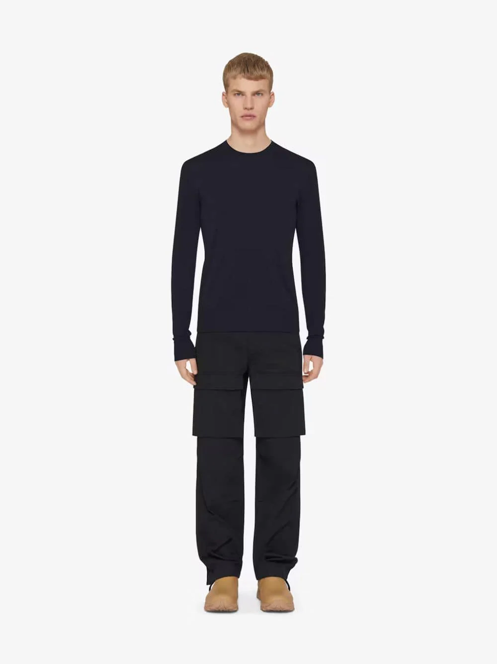 Night Blue Cotton and Silk Sweater