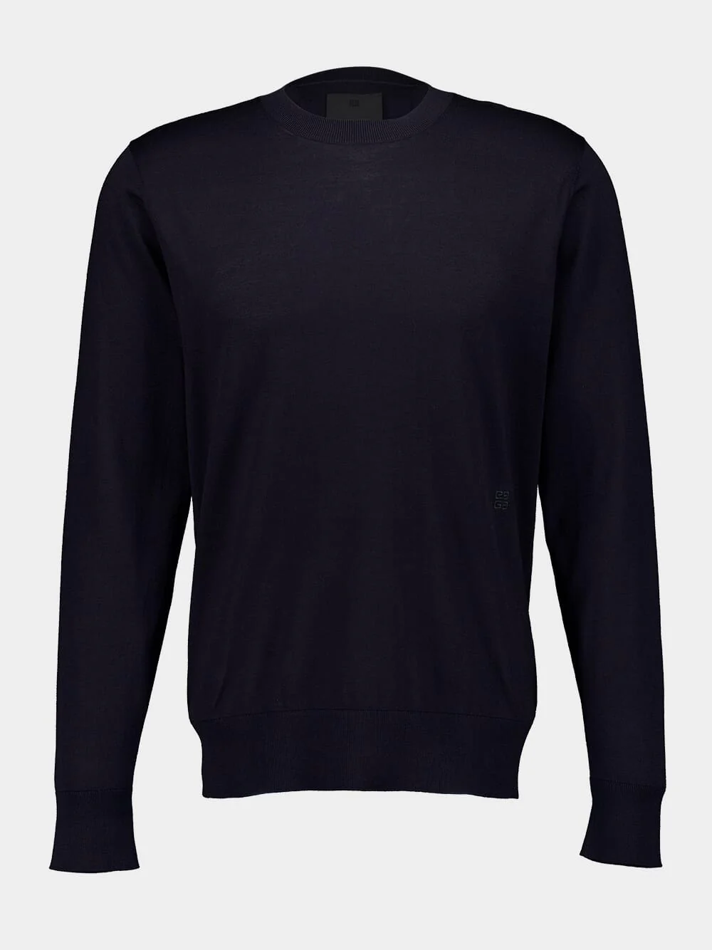 Night Blue Cotton and Silk Sweater - Image 2