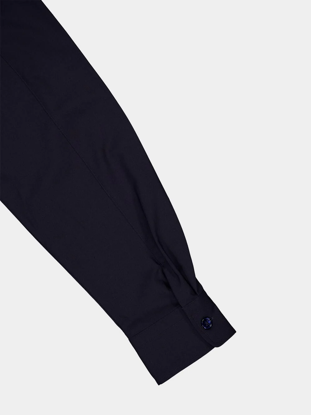 Night Blue Wool Poplin Overshirt - Image 6