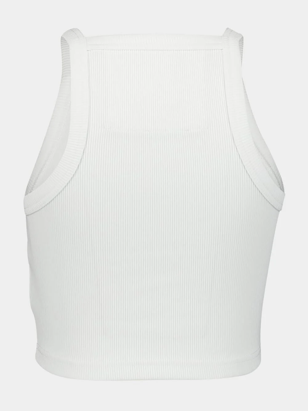 White 4G Cropped Tank Top - Image 3