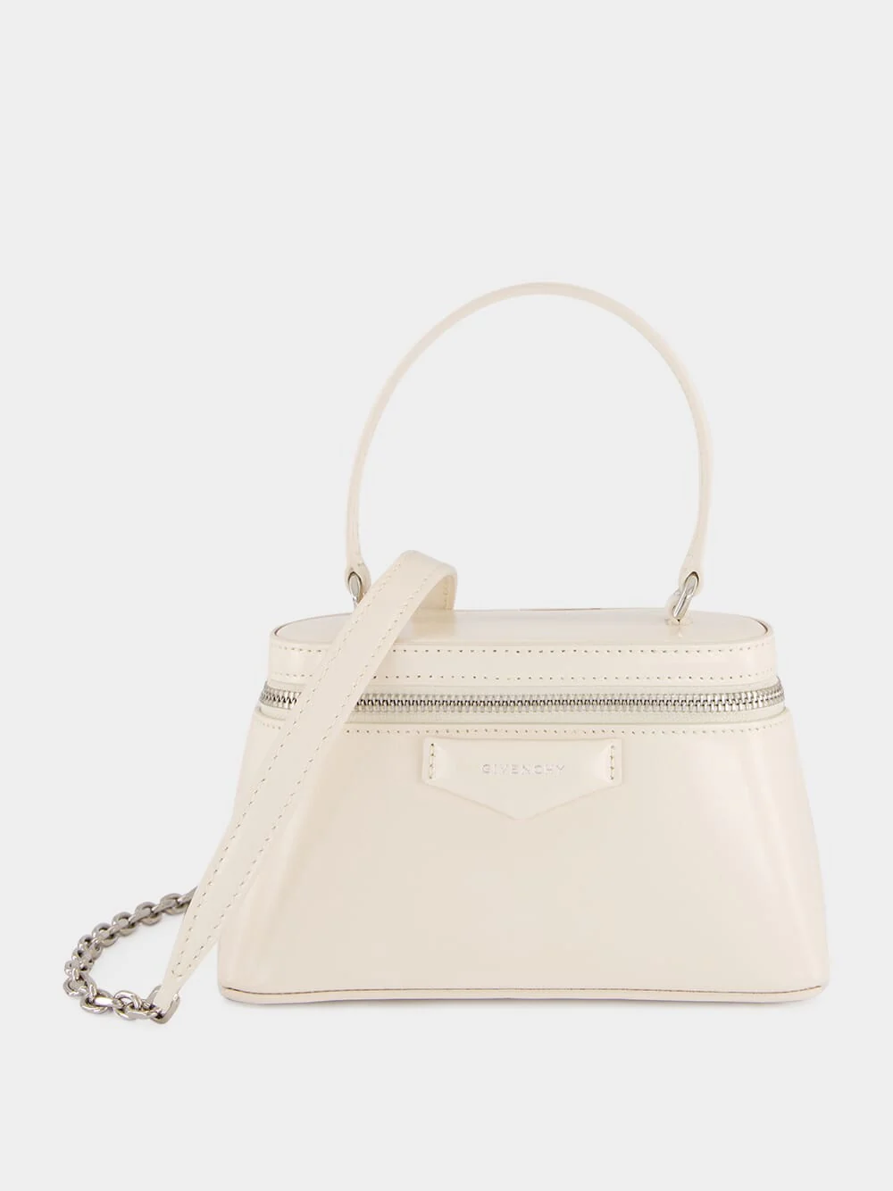 Cream Antigona Leather Vanity Mini Bag