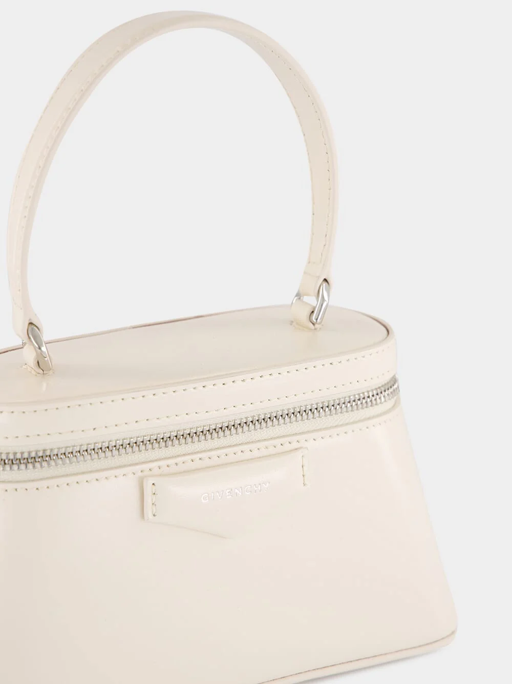 Cream Antigona Leather Vanity Mini Bag - Image 8