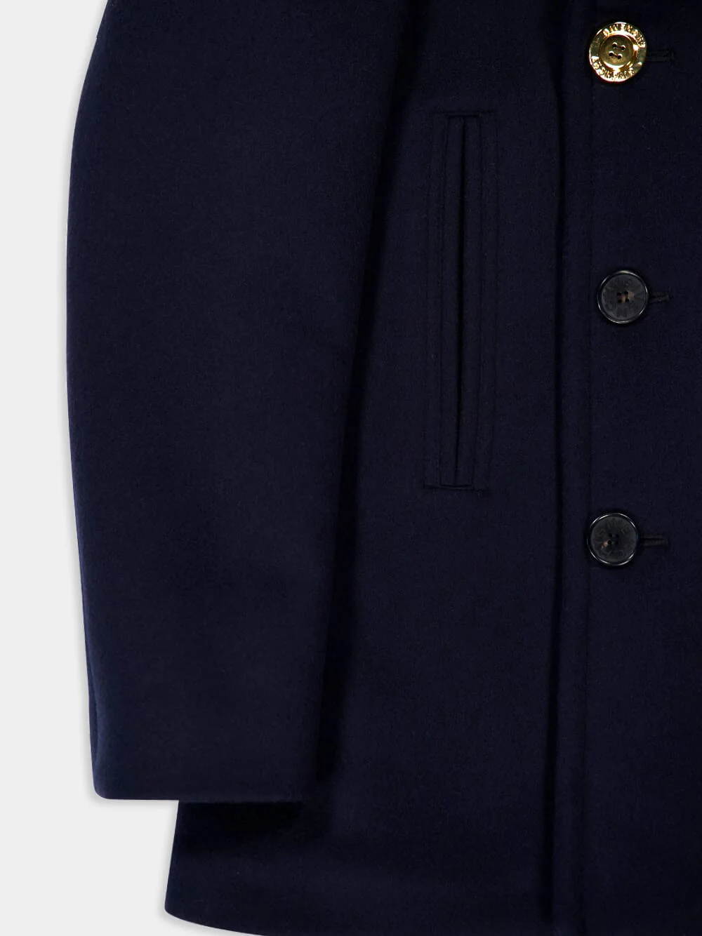 Dark Blue Wool Peacoat - Image 5