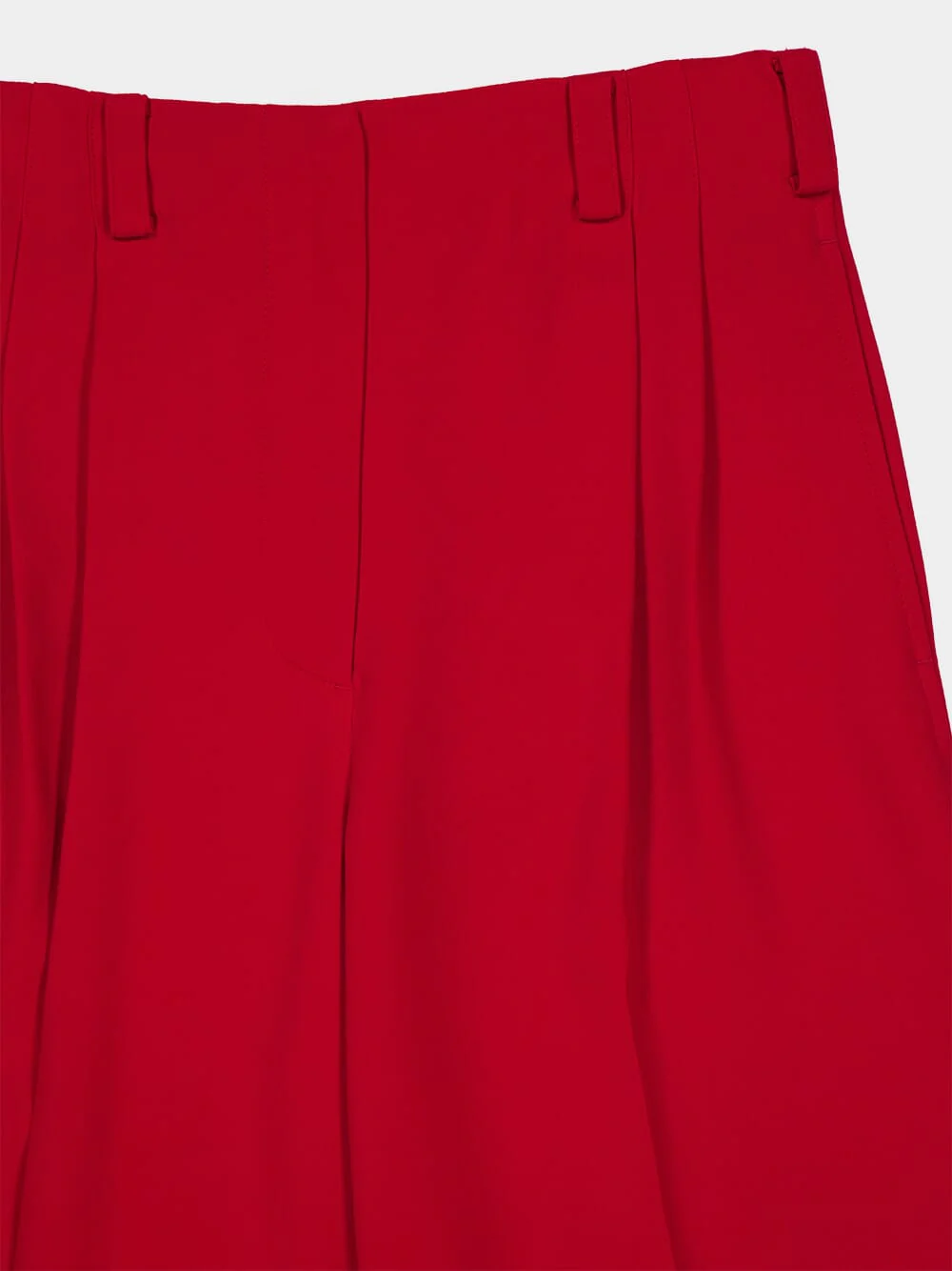Dark Red Double Pleat Pants in Crepe Cady - Image 5