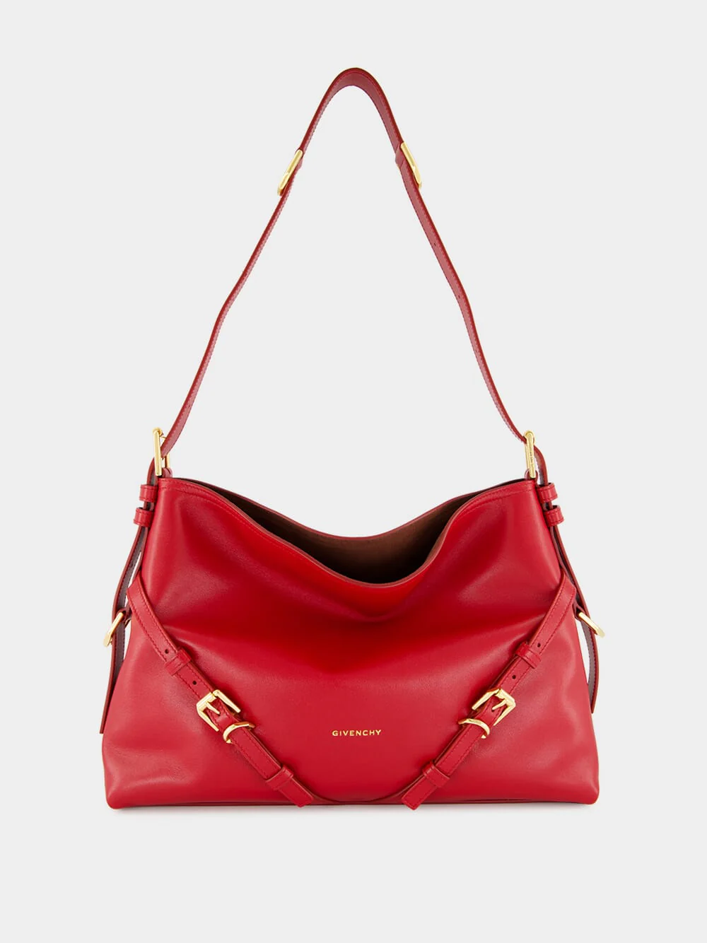 Dark Red Medium Voyou Leather Bag