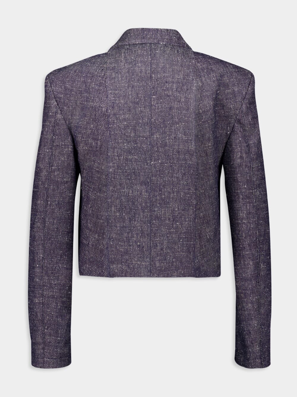 Denim Blue Cropped Jacket with 4 Pockets - Image 2