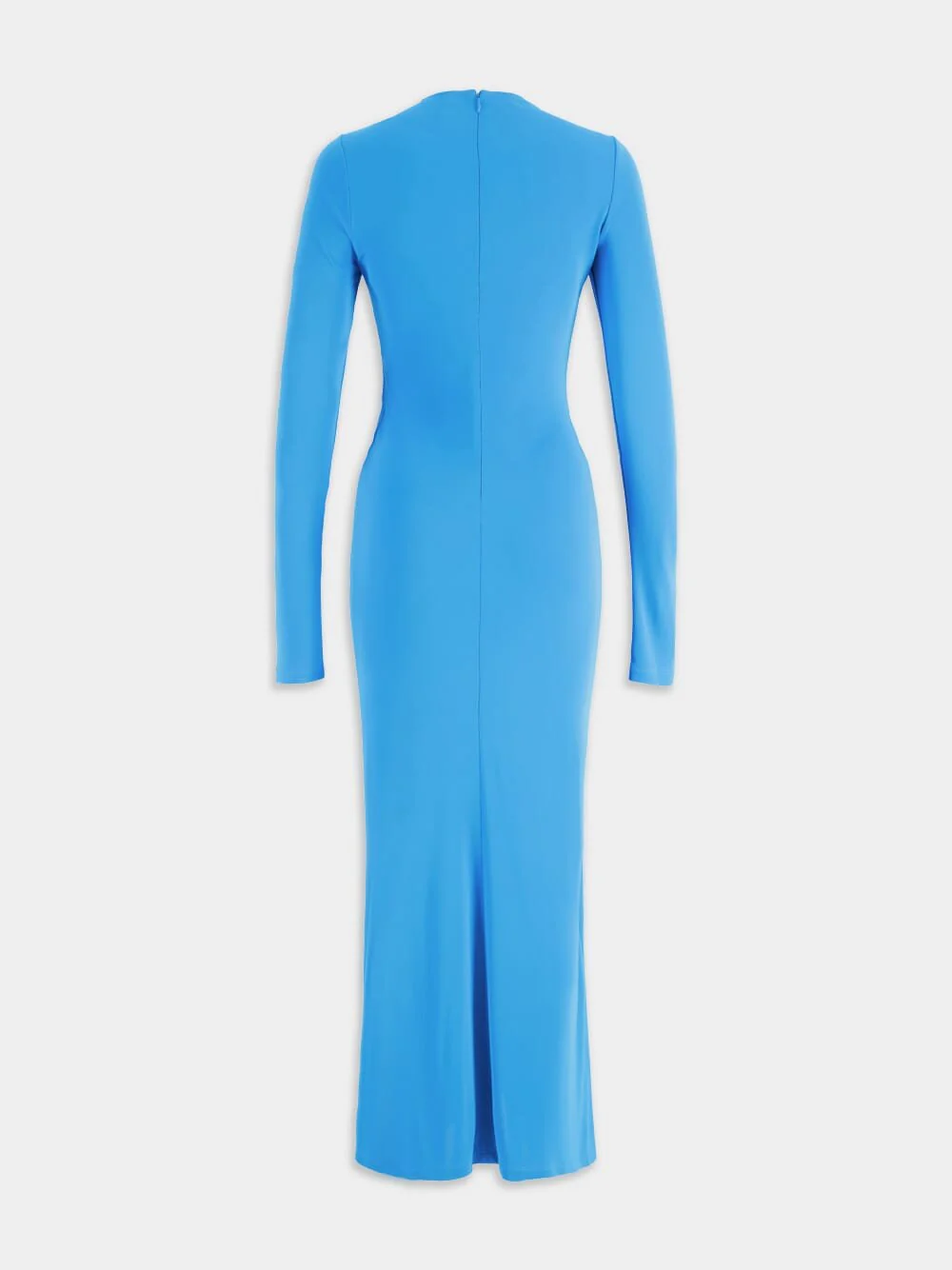 Draped L/S C-Neck Long Dress - Image 2