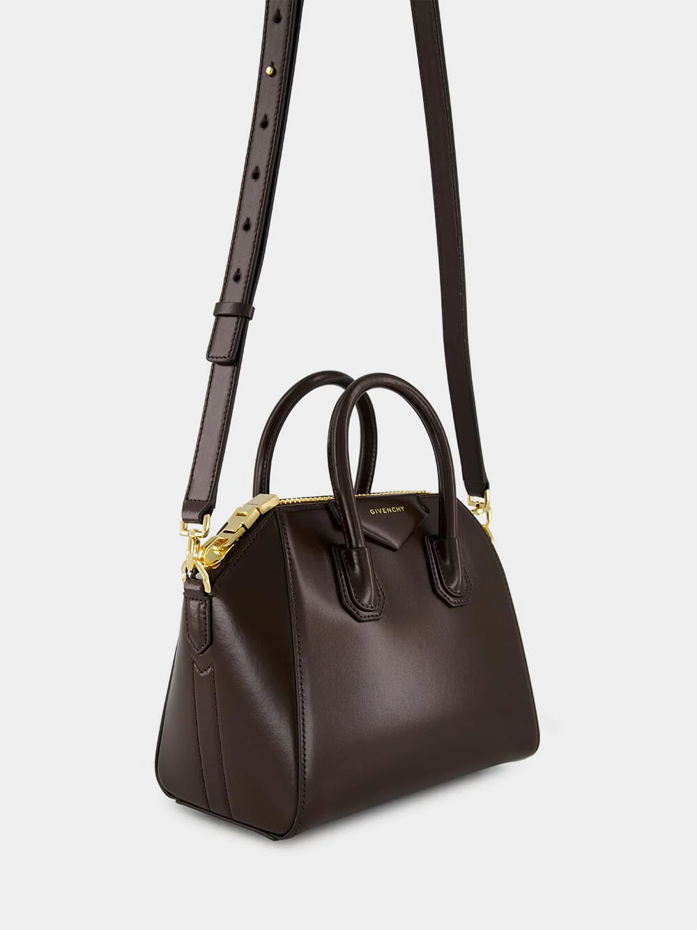 Ebony Brown Mini Antigona in Box Leather - Image 3