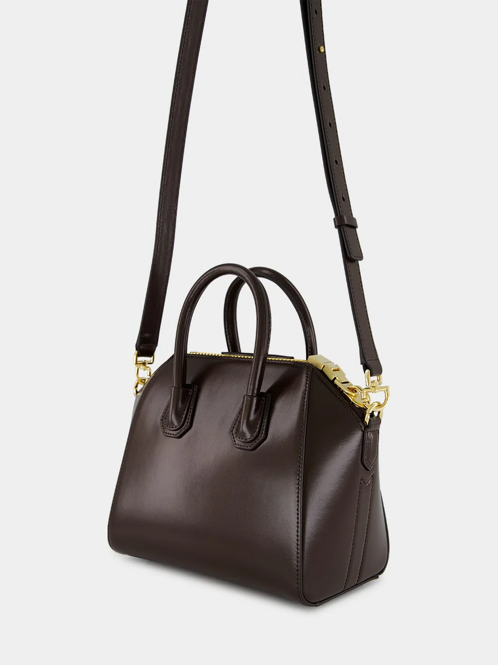 Ebony Brown Mini Antigona in Box Leather - Image 5