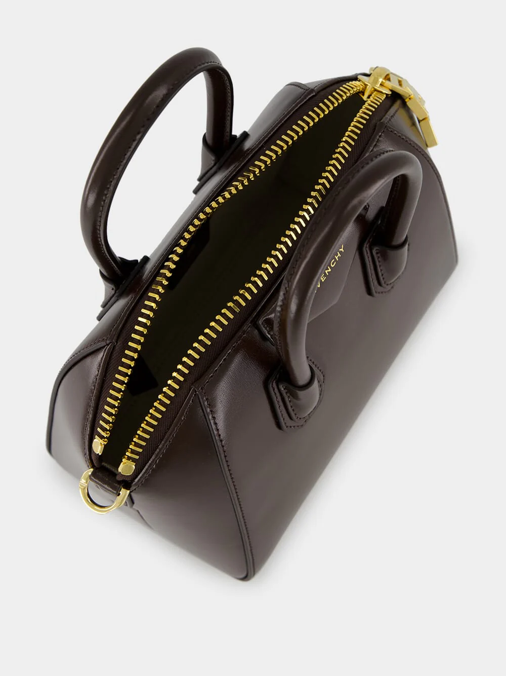 Ebony Brown Mini Antigona in Box Leather - Image 6