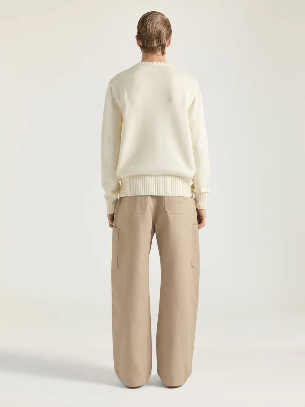 Ecru Cotton Paris Sweater - Image 3