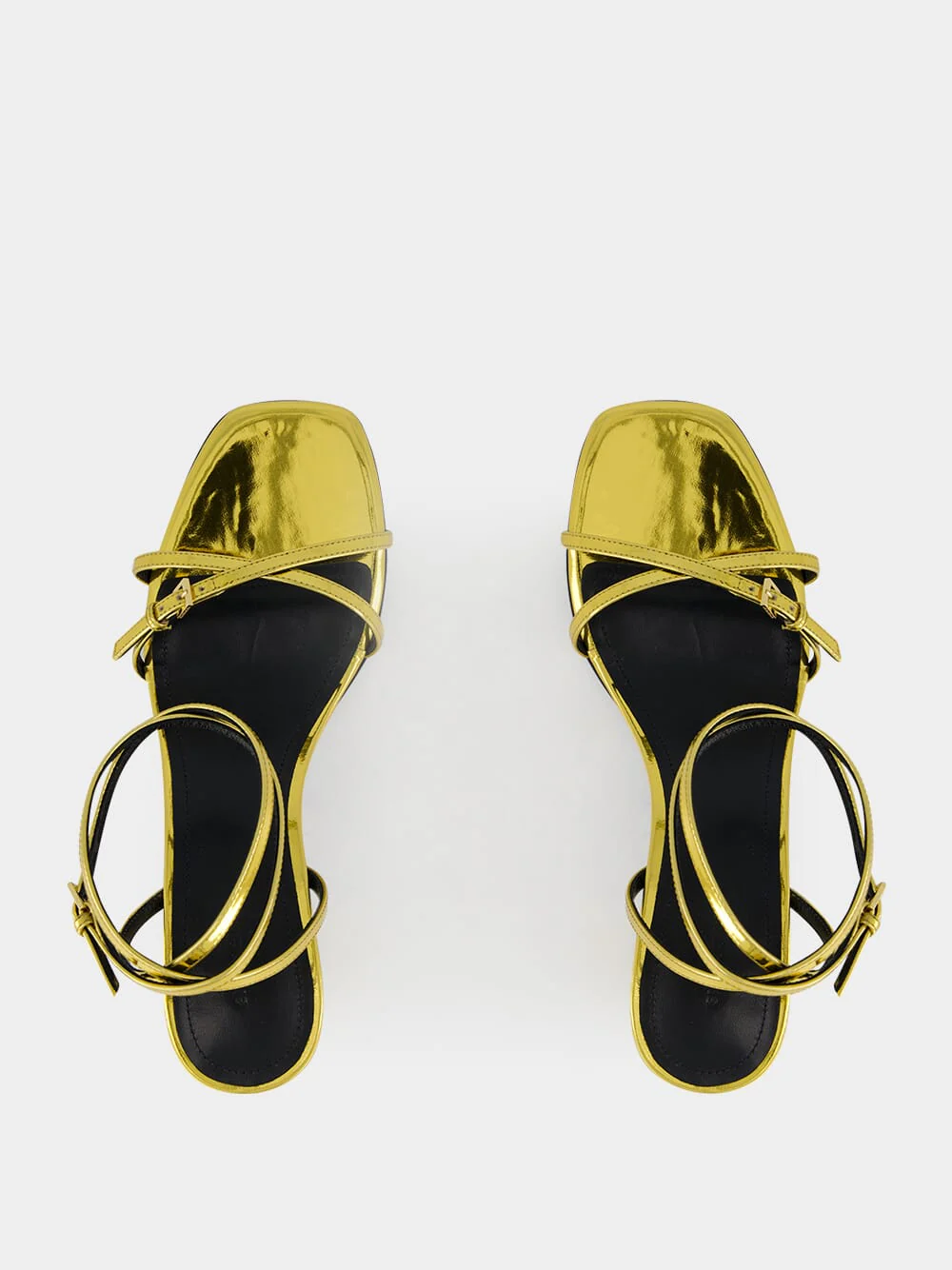 G Cube Strap Sandals in Gold - Image 4