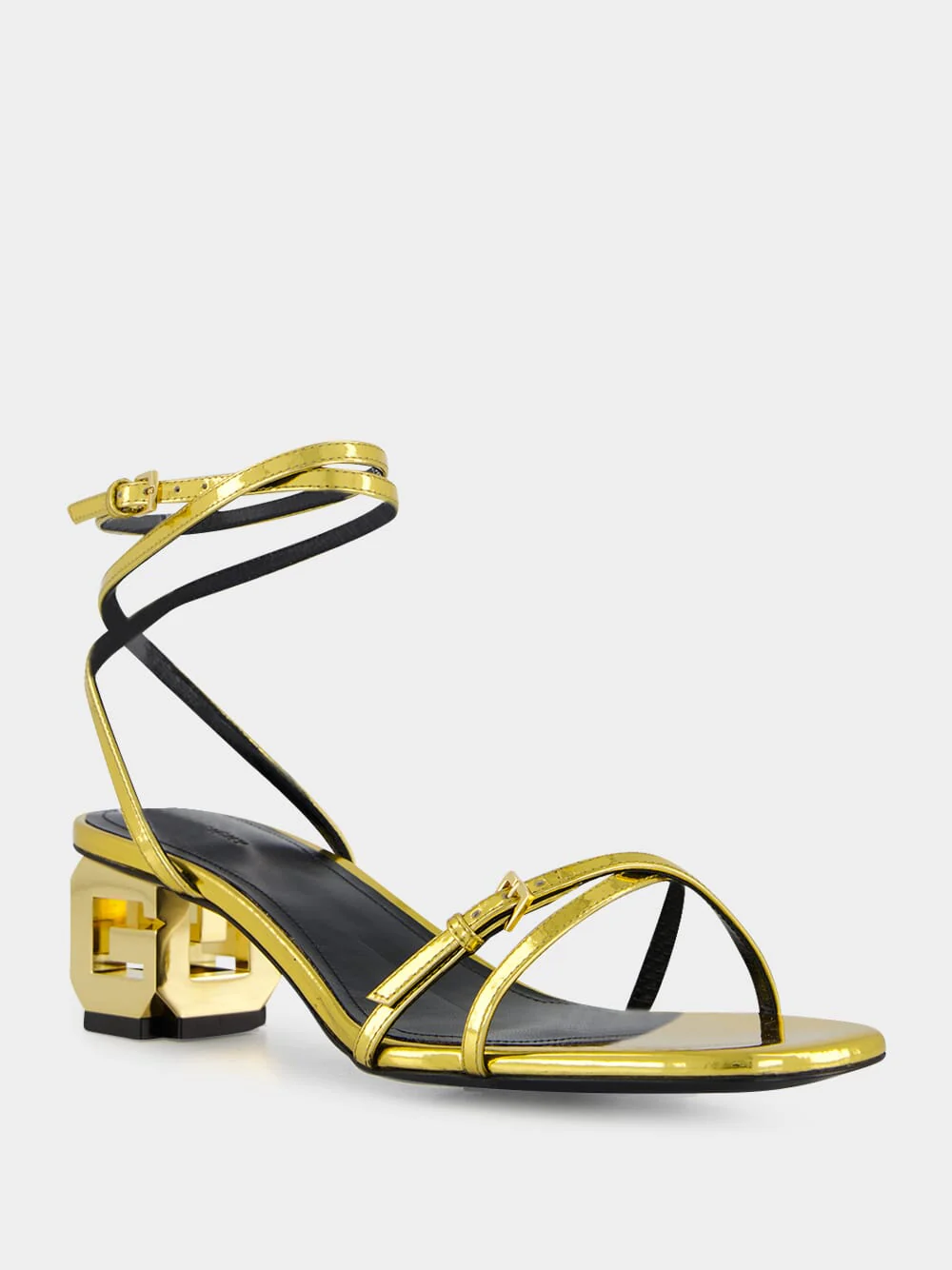 G Cube Strap Sandals in Gold - Image 8