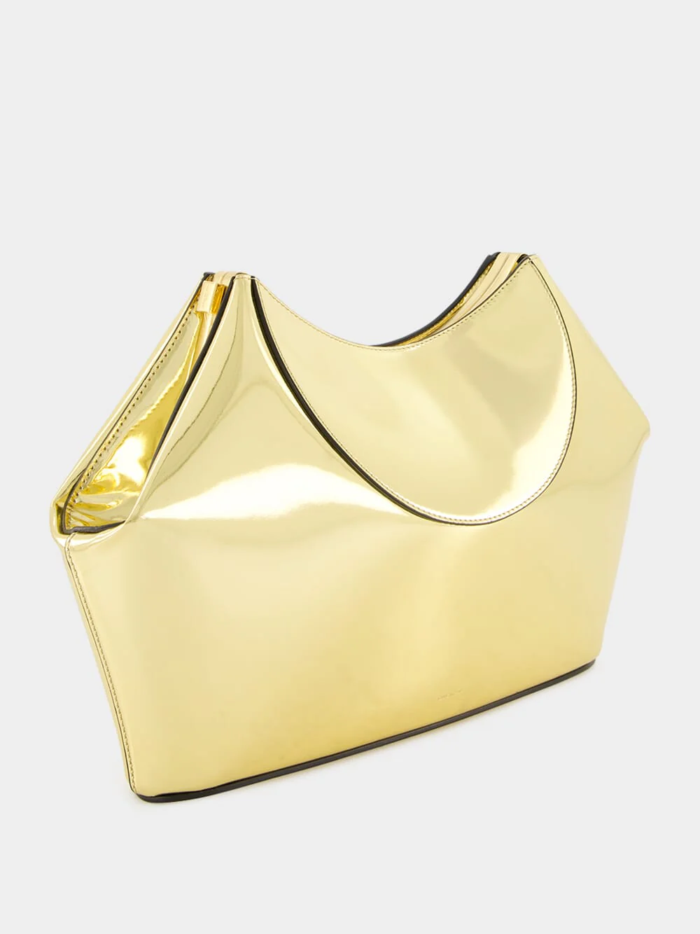 Golden Mirror Effect Facet Clutch - Image 3