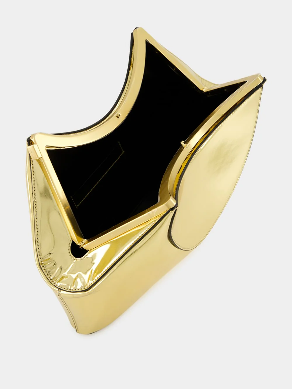 Golden Mirror Effect Facet Clutch - Image 5