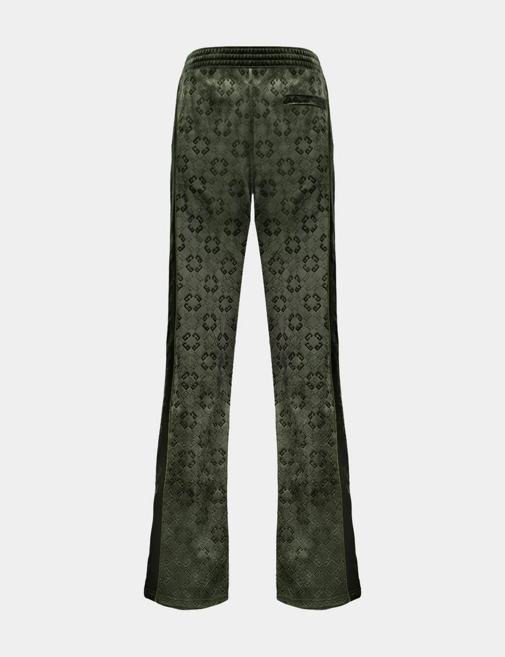 Green Monogram Velvet Jogger Pants - Image 4