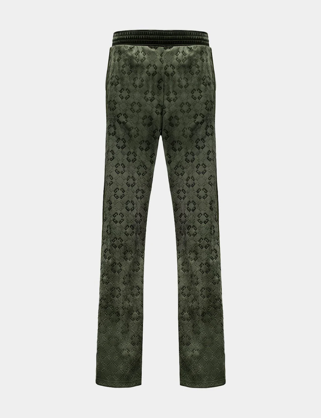 Green Monogram Velvet Jogger Pants - Image 7