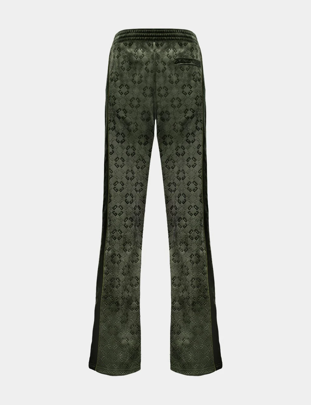 Green Monogram Velvet Jogger Pants - Image 8