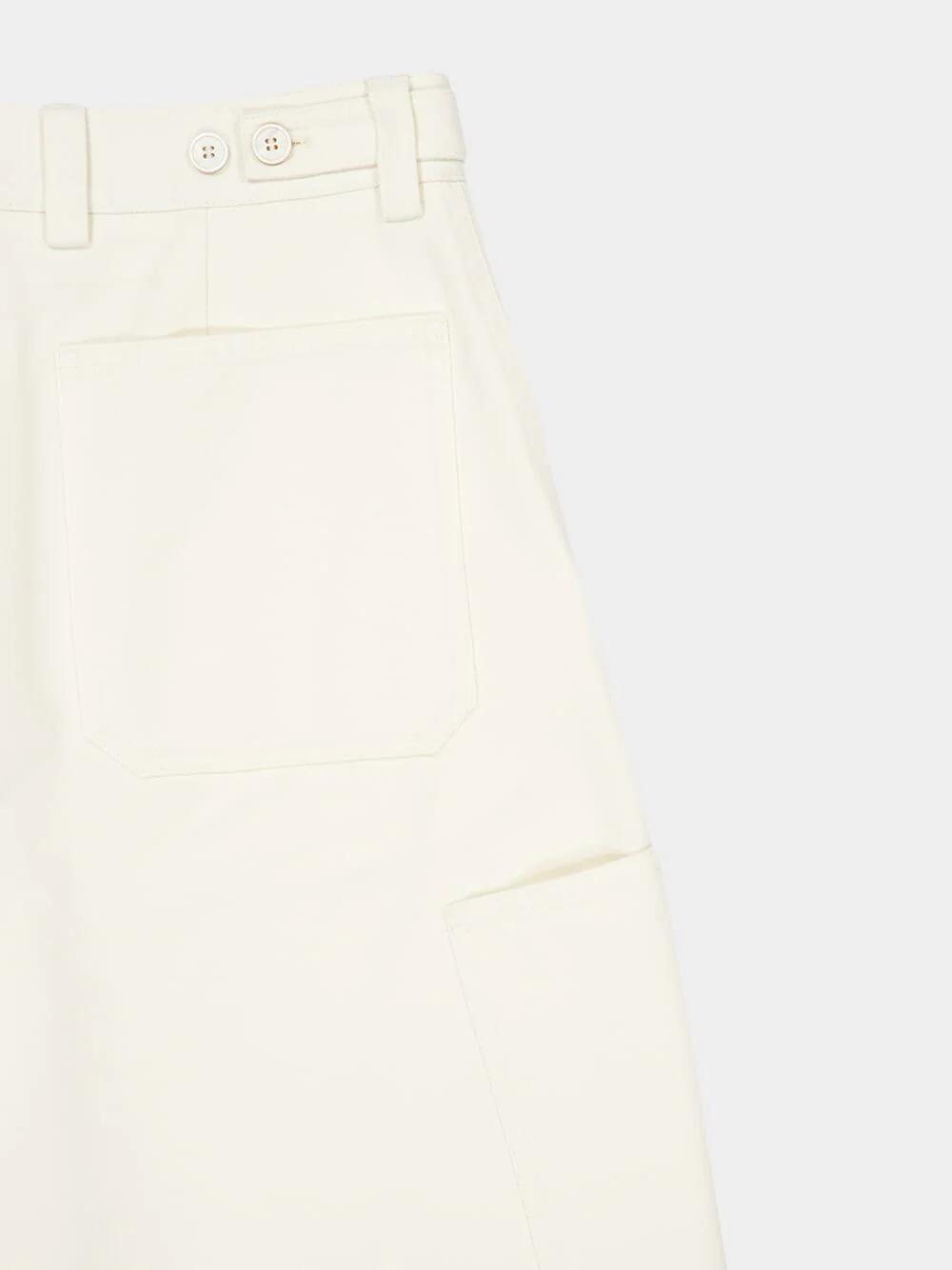 Ivory Cropped Cocoon Cargo Pants - Image 6