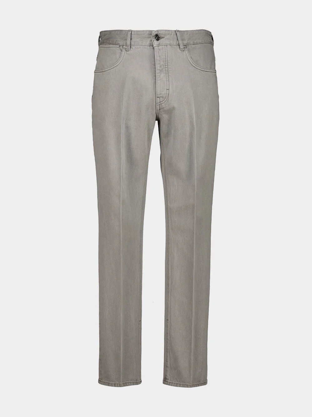 Cloud Grey Straight Fit Cotton Jeans - Image 2