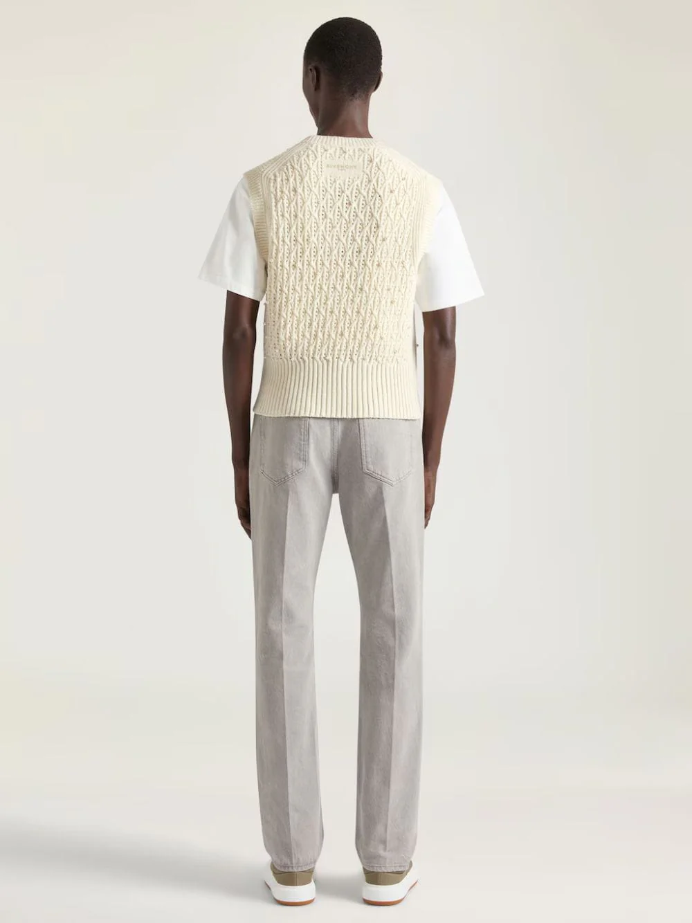 Cloud Grey Straight Fit Cotton Jeans - Image 3