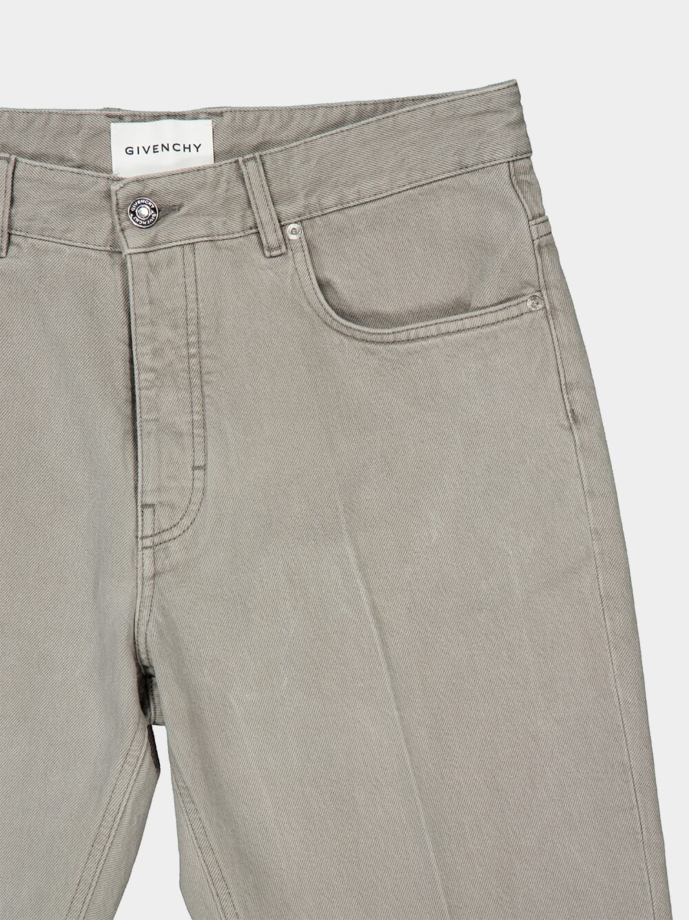 Cloud Grey Straight Fit Cotton Jeans - Image 5