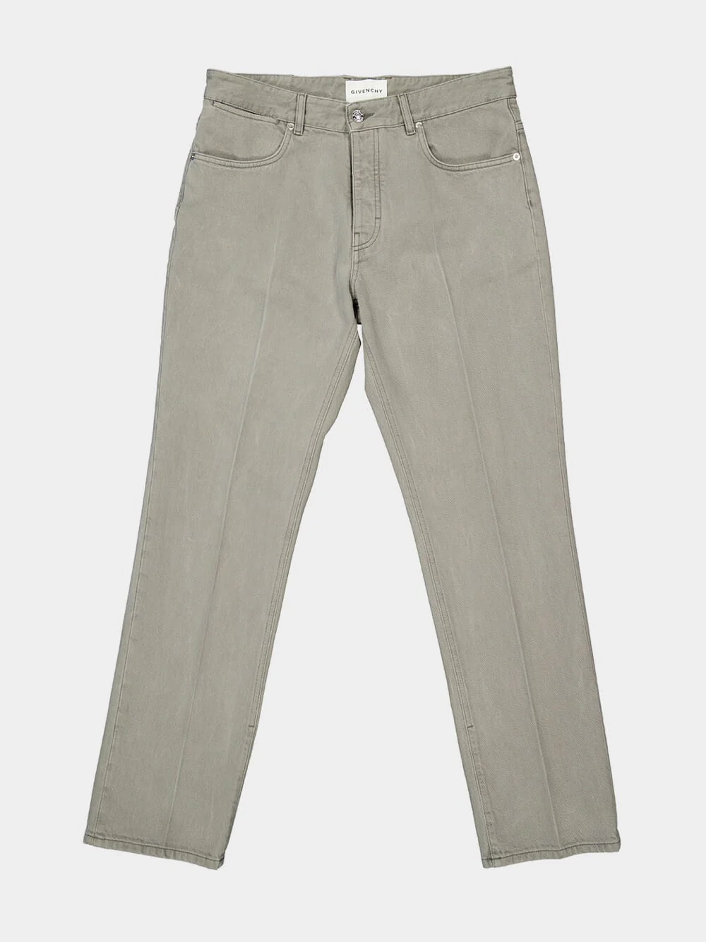 Cloud Grey Straight Fit Cotton Jeans - Image 7