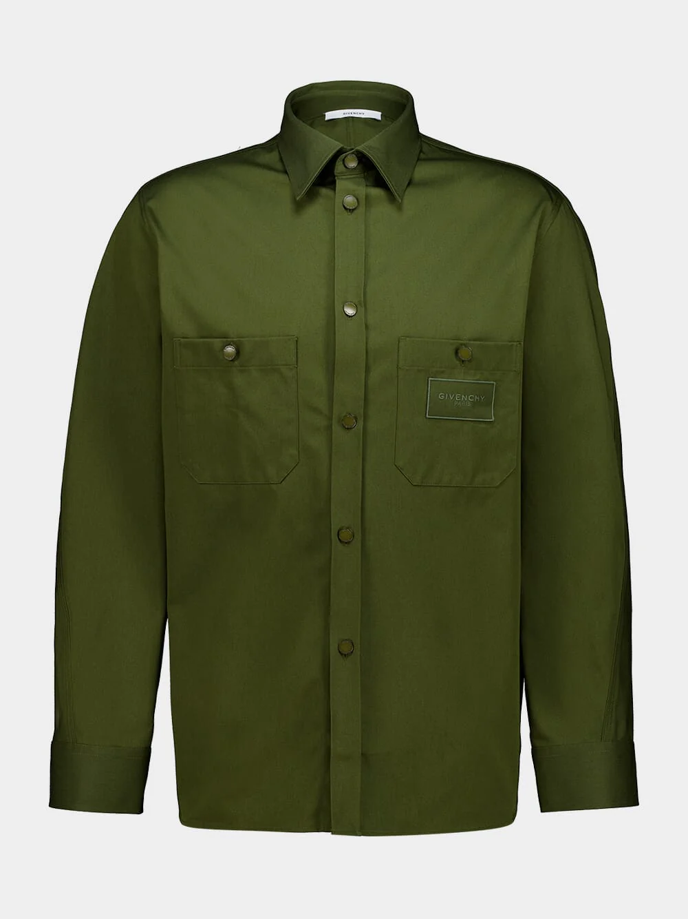 Khaki Cotton Couture Seam Overshirt