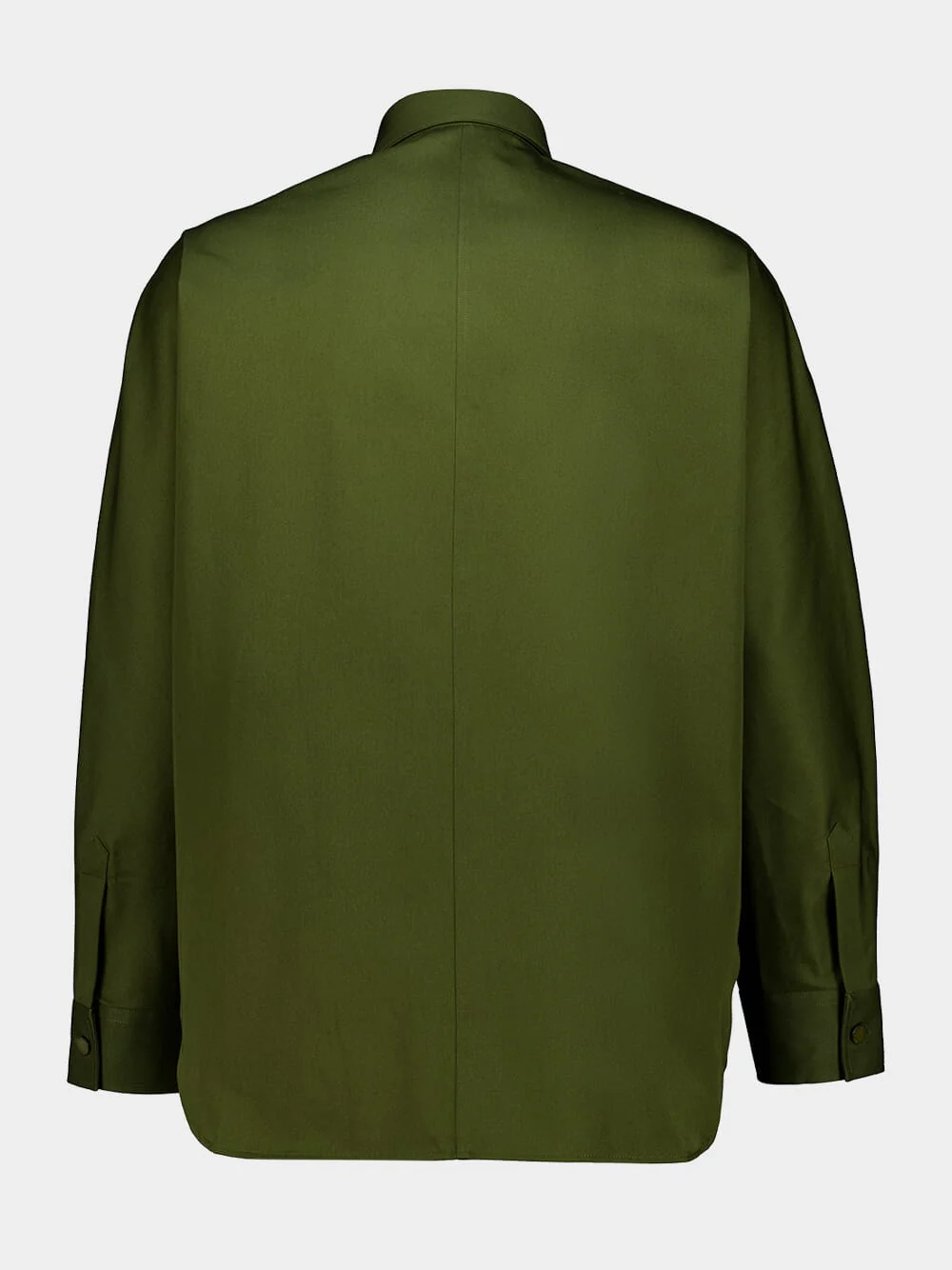 Khaki Cotton Couture Seam Overshirt - Image 3