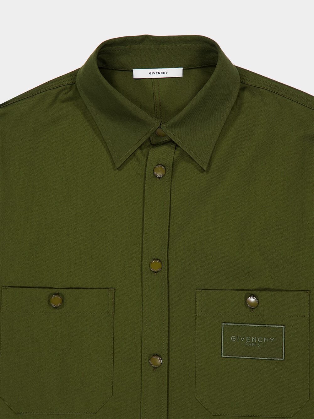 Khaki Cotton Couture Seam Overshirt - Image 5