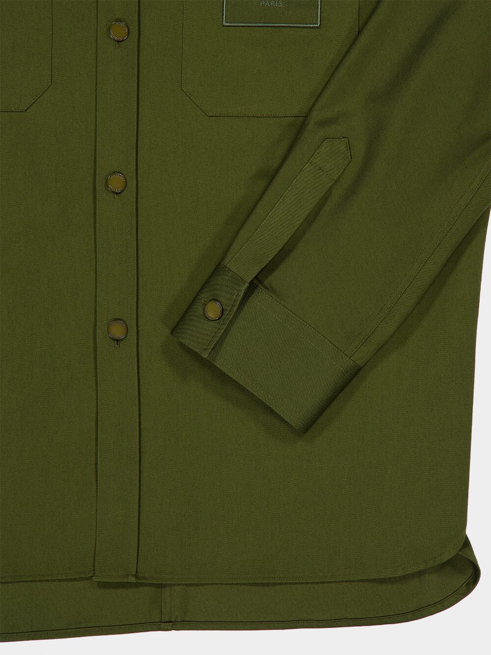 Khaki Cotton Couture Seam Overshirt - Image 6