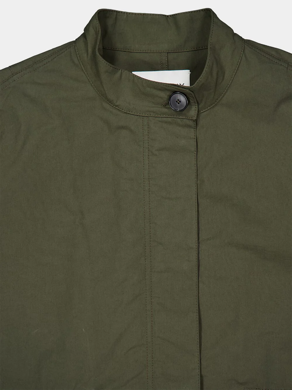 Khaki Cotton Parka with Stamp Print - Image 5