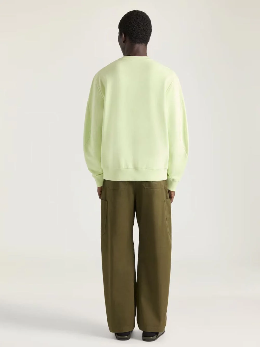 Khaki Couture Seam Cotton Cargo Trousers - Image 4