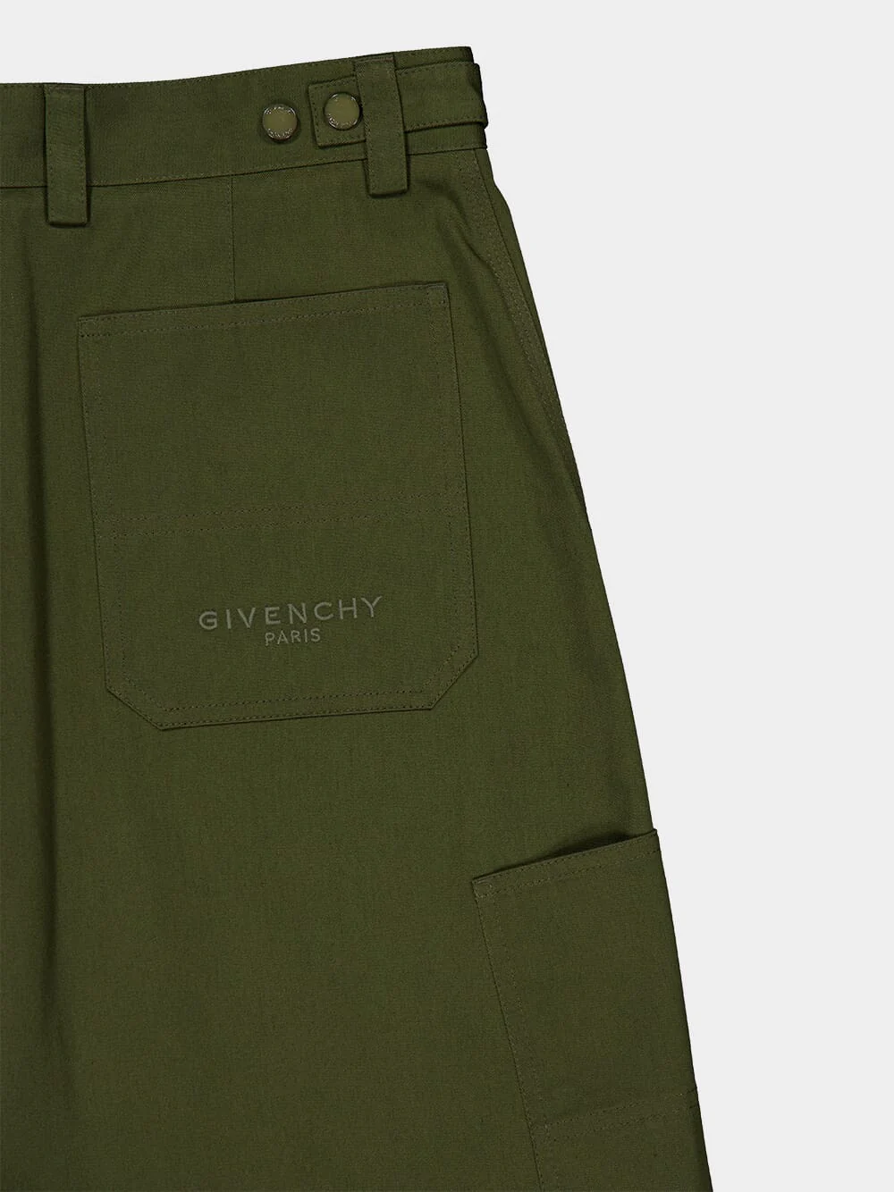 Khaki Couture Seam Cotton Cargo Trousers - Image 6