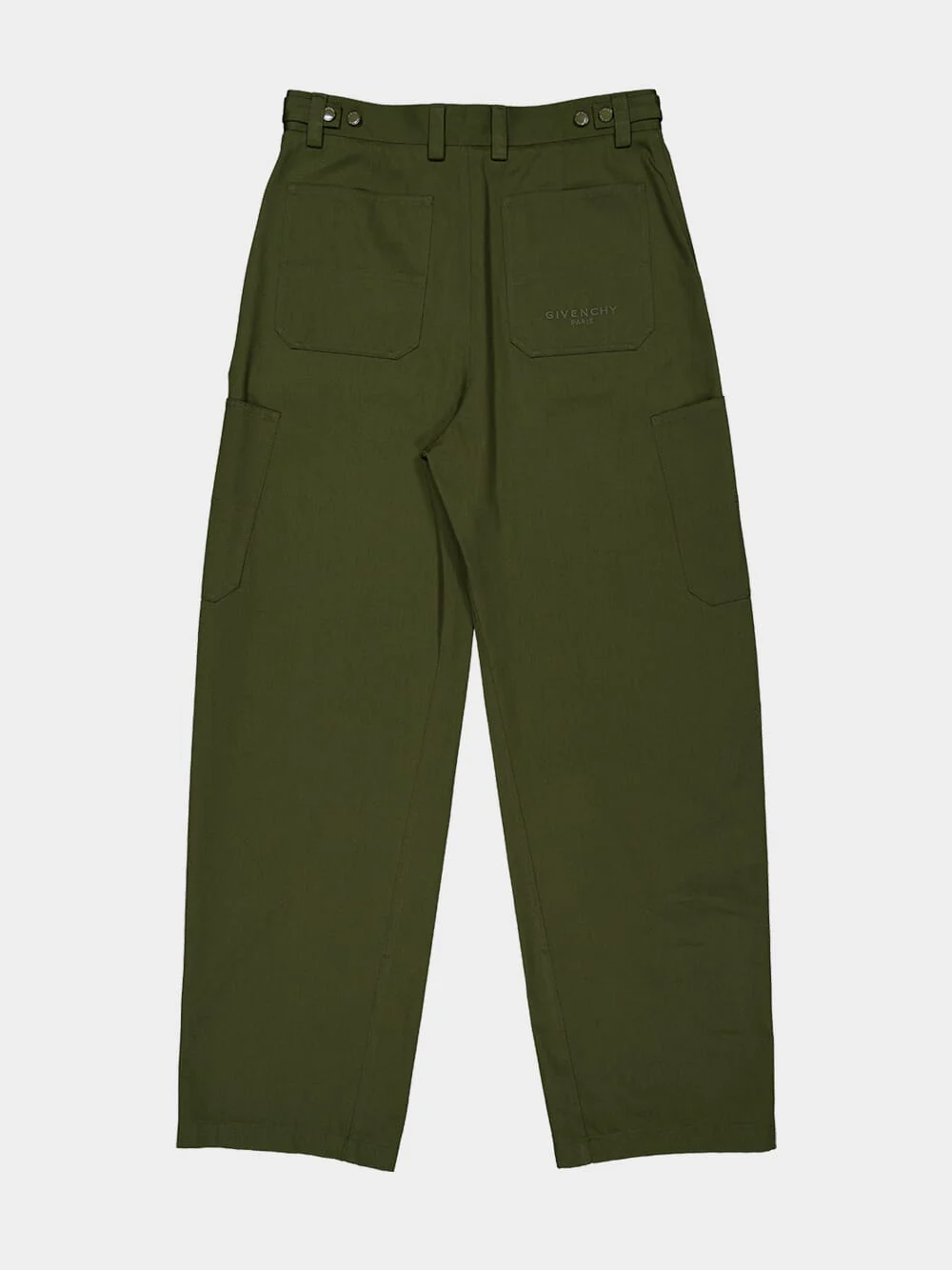 Khaki Couture Seam Cotton Cargo Trousers - Image 8