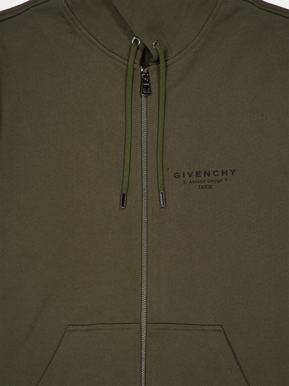 Khaki Zipped Sweatshirt in Fleece - Image 3