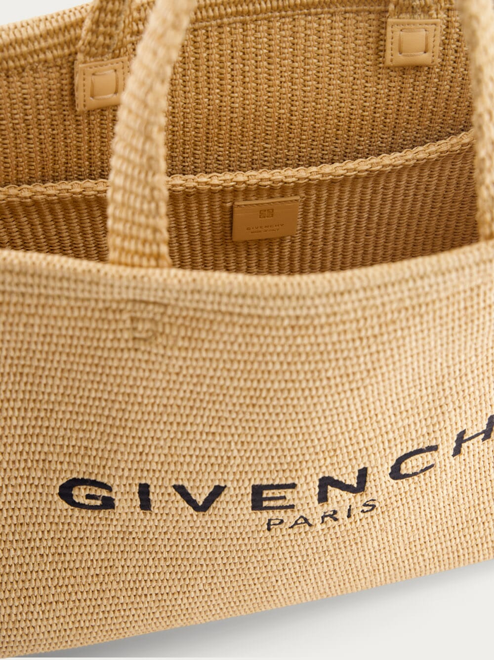 Large G-Tote Raffia Bag - Image 5