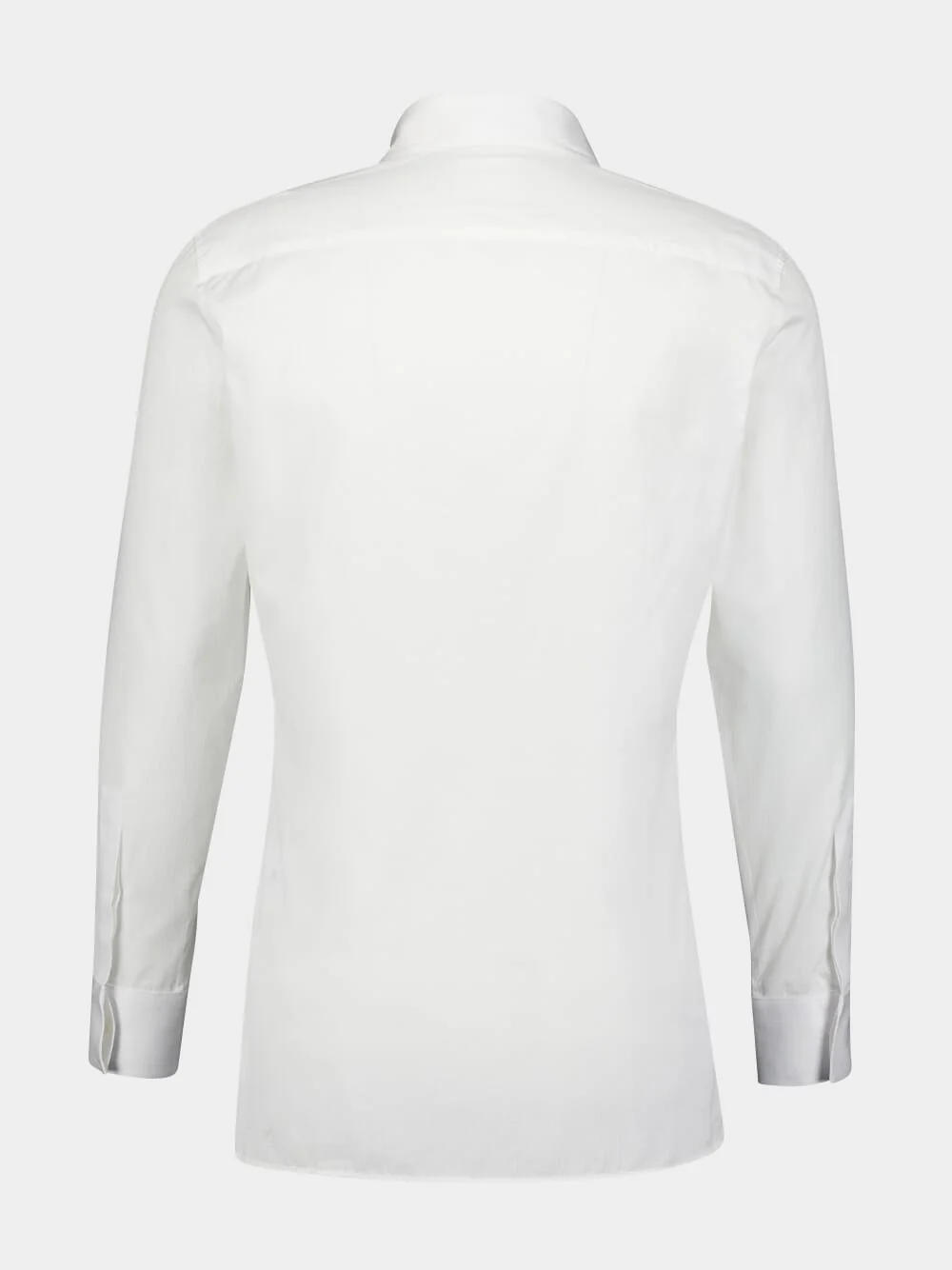 Logo-Plaque Pointed-Collar Cotton Shirt - Image 3