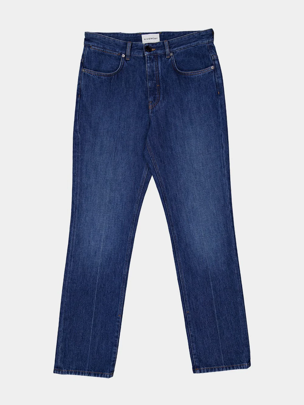Medium Blue Shadow Washed Straight Jeans - Image 7