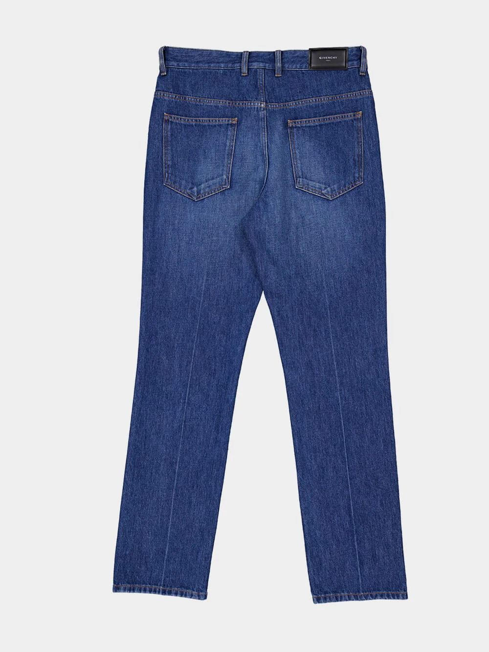 Medium Blue Shadow Washed Straight Jeans - Image 8