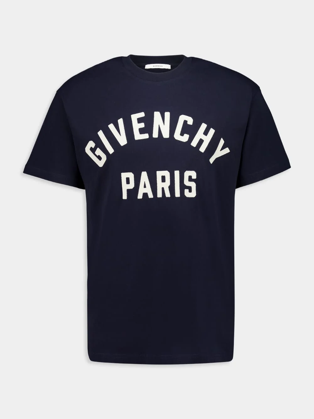 Navy Blue Cotton Logo T-Shirt