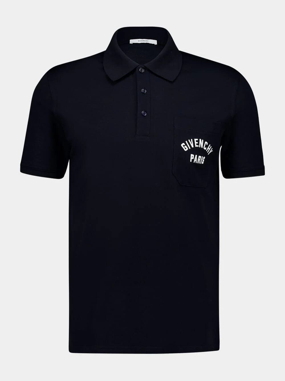 Navy Blue Givenchy Logo Polo Shirt
