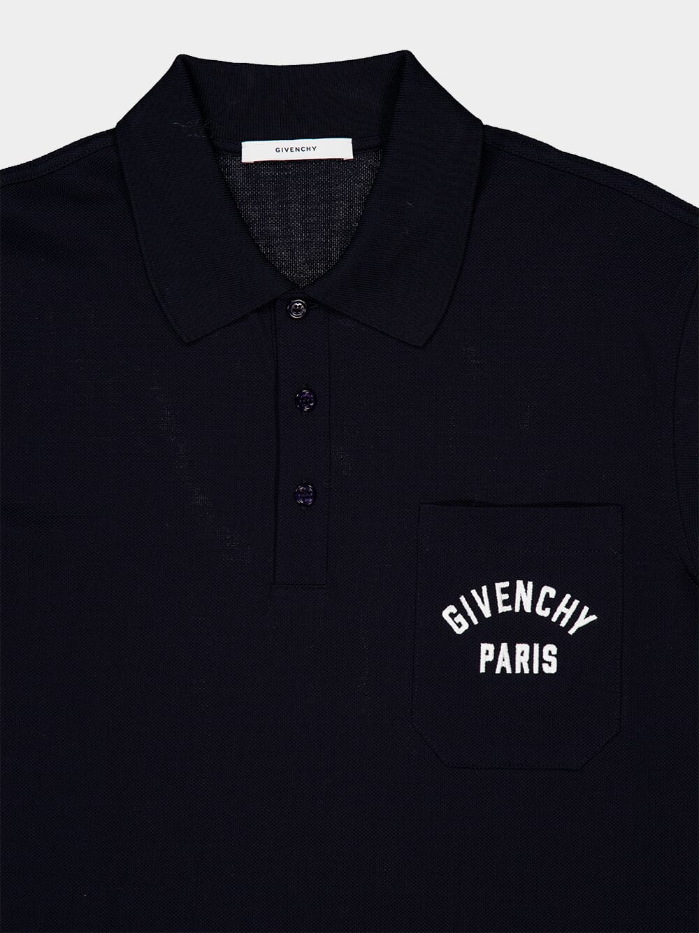 Navy Blue Givenchy Logo Polo Shirt - Image 3