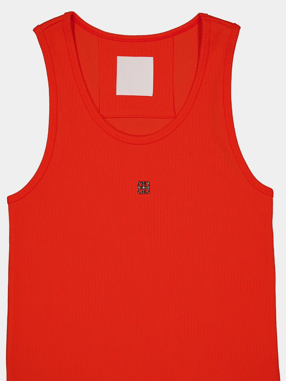 Orange Tank Top Slim Fit 4G Liquid on Rib Cotton - Image 7