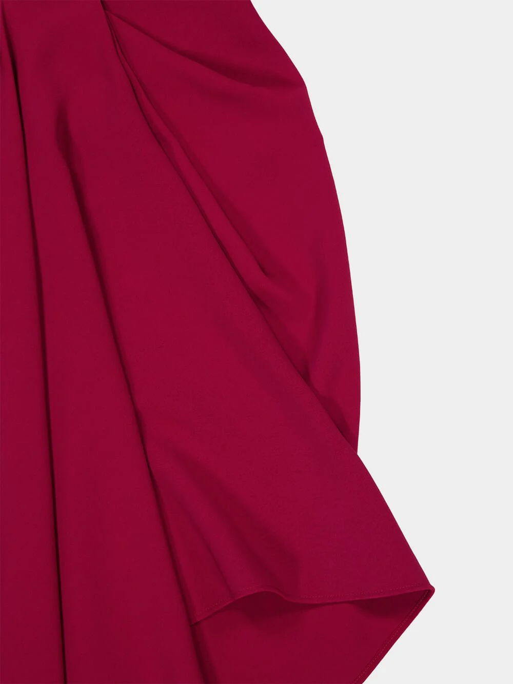 Red Cherry Midi Wrapped Dress in Crepe Cady - Image 6