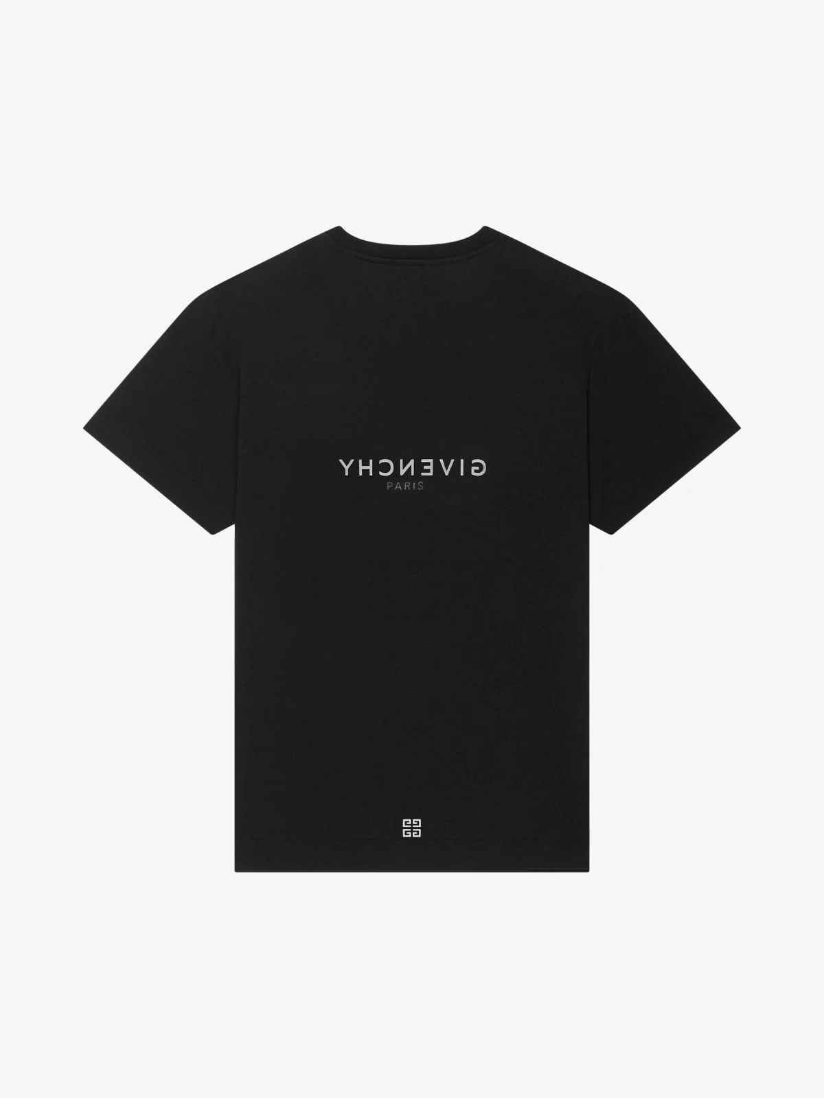 Reverse Slim Fit Cotton Black T-Shirt - Image 5