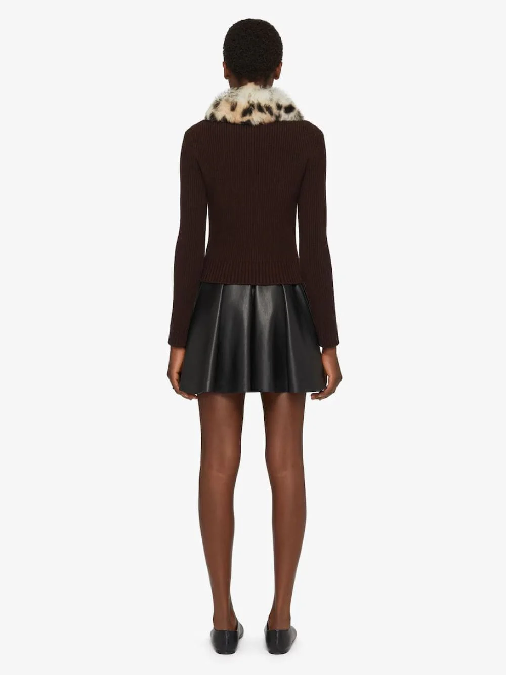 Russet Brown Wool and Cashmere Cardigan - Image 4