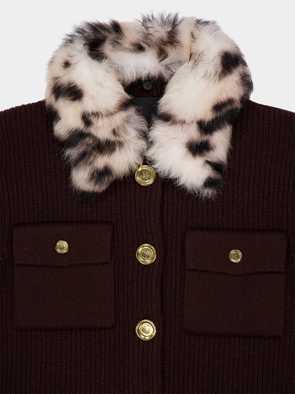 Russet Brown Wool and Cashmere Cardigan - Image 5