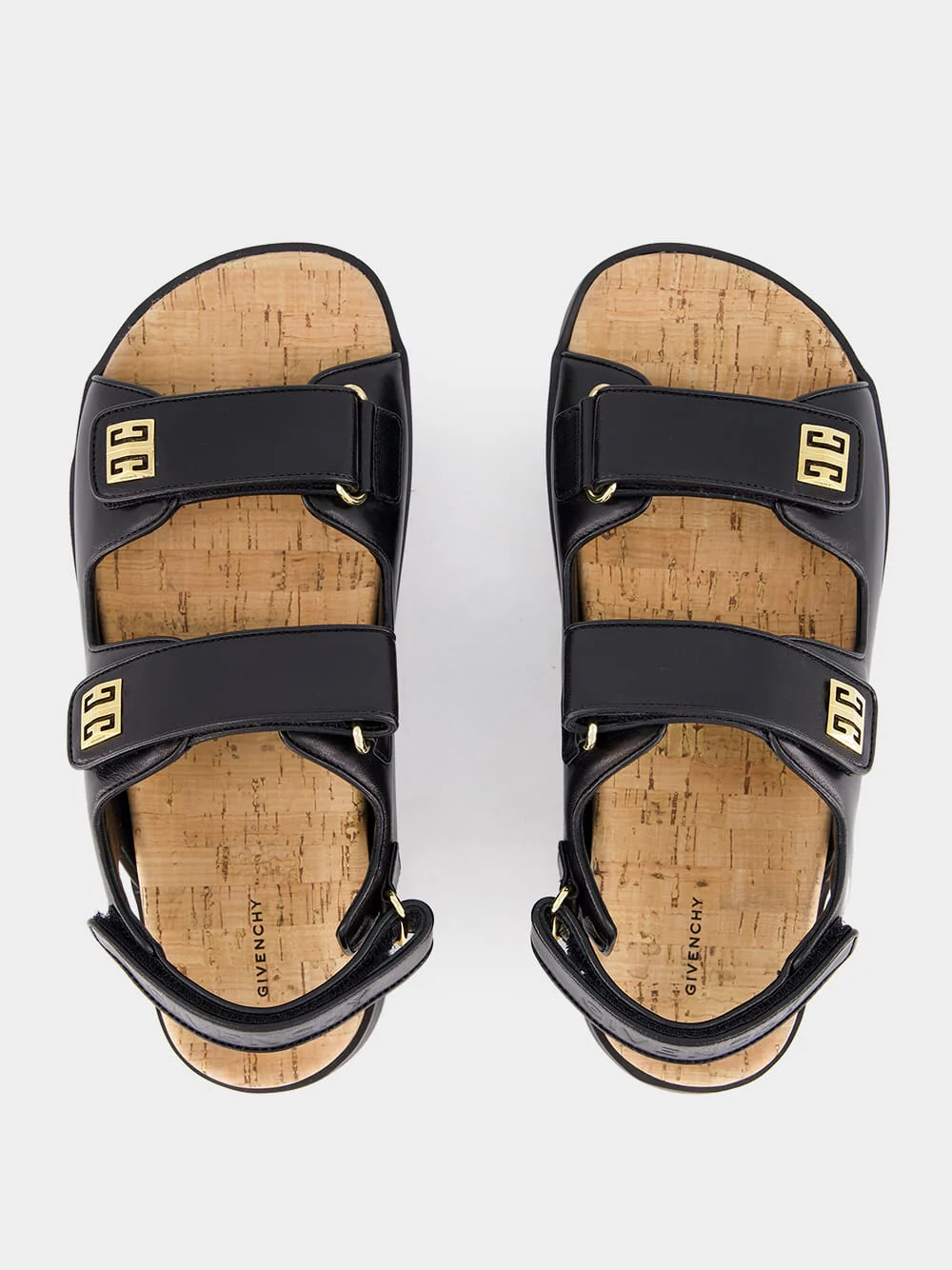 Black Leather 4G Sandals - Image 4
