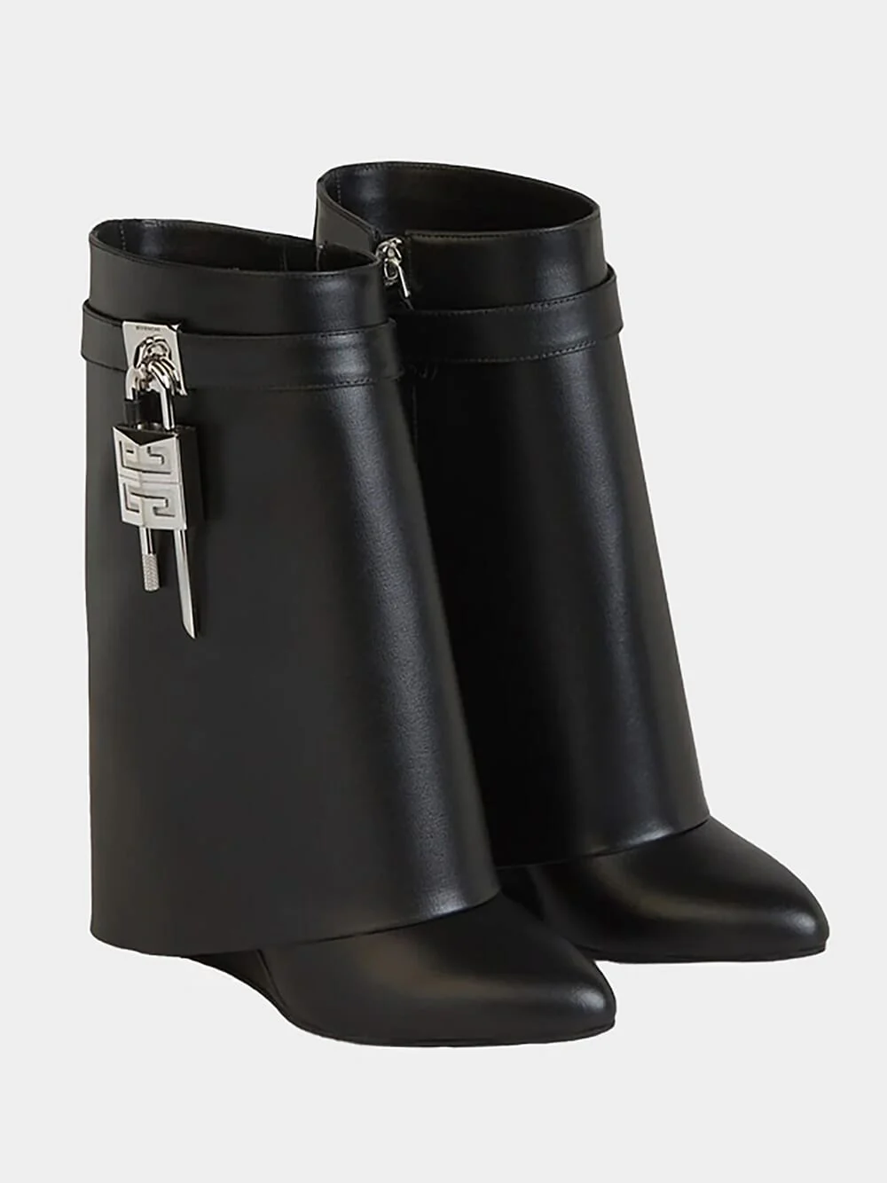 Black Shark Lock Ankle Boots - Image 3